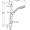 Душевой гарнитур 65 см с ручной лейкой 10х10 см 4 режима Hansgrohe Croma 27776000