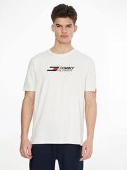 Футболка теннисная Tommy Hilfiger Essentials Big Logo Short Sleeve Tee - ivory