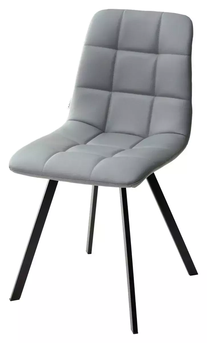 Стул CHILLI SQUARE HK017-12 серый джинсовый, PU/ черный каркас М-City