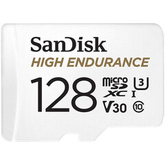 Карта памяти SanDisk 128GB High Endurance microSDHC + SD Adapter White
