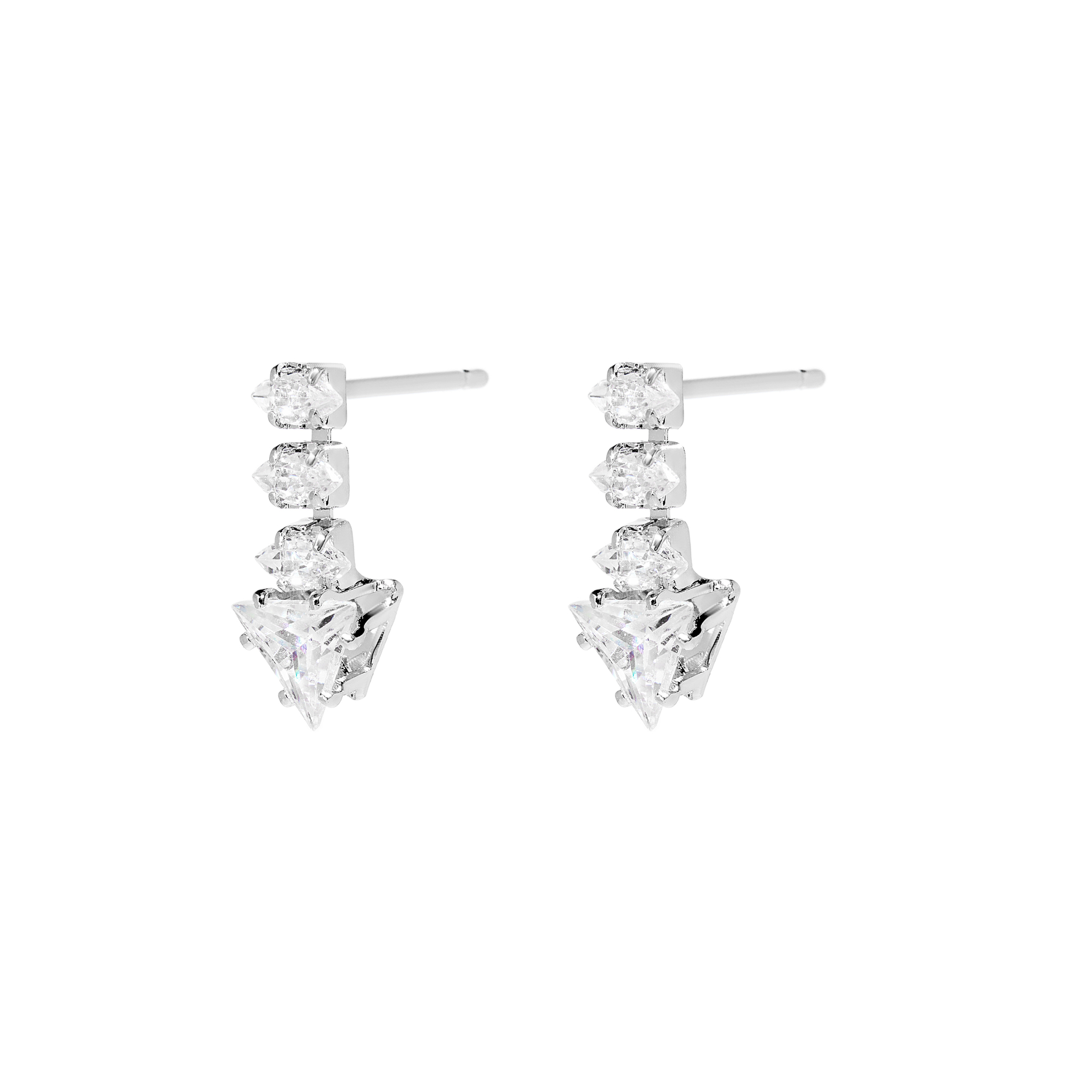 

Серьги The Shiny Triangle Earrings - Silver