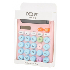 
          Калькулятор настольный DEXIN 12 Bit, двойное питание, розовый, размер 15,7*12*2,5