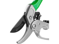 РОСТОК PC-33, 200 мм, углеродистая сталь, храповый механизм, с эфесом, с алюминиевыми рукоятками, покрытие ПВХ, контактный секатор (423008)