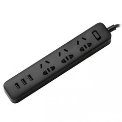 Удлинитель Xiaomi Mi Power Strip 3 (XMCXB01QM) черный, 1.8 м