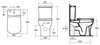 Ideal Standard T421701 СНЯТ IS     T421701 Active Бачок для унитаза, боковая подводка, двойной смыв 3/6 л