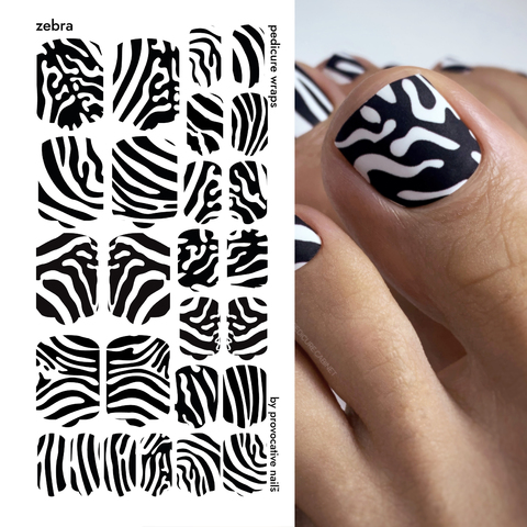 ПЛЕНКИ NAIL WRAPS ZEBRA (PED)