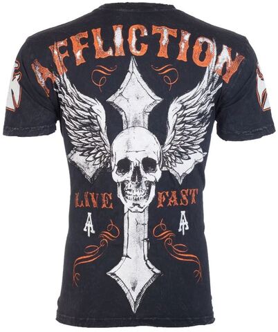 Affliction | Футболка мужская LIVE FAST CUSTOMS A13635 спина