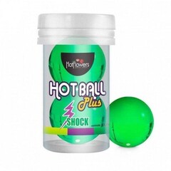 Лубрикант HOT BALL PLUS на силиконовой основе в виде двух шариков с покалывающим эффектом
