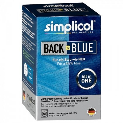 Текстильная краска Simplicol Back To Blue для восстановления цвета, 400 г темно-синяя