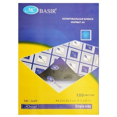 Копировальная бумага Basir, формат A4, синяя, 100 листов, односторонняя, 21*29.7 см