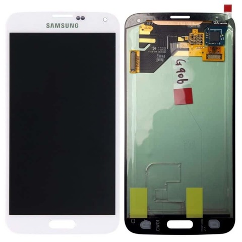 LCD SAMSUNG Galaxy S5 / G900F Change Glass Orig White MOQ:5 换盖