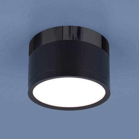 Накладной потолочный светодиодный светильник Elektrostandard DLR029 10W черный матовый/черный хром