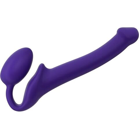 Фиолетовый безремневой страпон Silicone Bendable Strap-On - size S - Strap-on-me 6013212