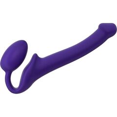 Фиолетовый безремневой страпон Silicone Bendable Strap-On - size S - 