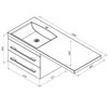 Aquanet 239565 Компл.1 - Раковина-столешница Нота 120 NEW левая (239565)