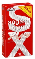 Sagami Xtreme Feel Long – утолщенные презервативы с точками, 10 шт