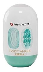 Бирюзовый мастурбатор-яйцо Twist Angel - 