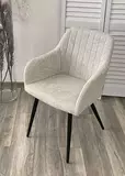 фото 3 Стул BRANDY WZ2042-02 светло-бежевый фактурный велюр / черный каркас М-City на profcook.ru