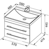 Aquanet 272428 Тумба Верона 58 New цв.черный матовый (272428)
