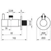 Ravak X01830 Вентиль угловой универсальный с цанговым зажимом 1/2"x3/8" K ГРАФИТ