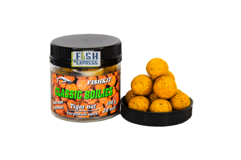 Бойлы FISHKIT Classic вареные тонущие 20мм 100гр. Тигровый орех