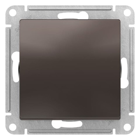 Выключатель одноклавишный, 2-полюсный 10А. Цвет Мокко. Schneider Electric AtlasDesign. ATN000621