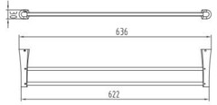 Полотенцедержатель двойной KAISER Konus KH-2028  схема