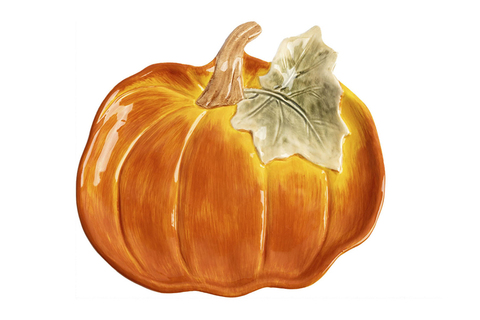 Блюдо 22см Anna Lafarg Bright pumpkin Тыква оранжево-зеленая