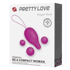 Лиловое вагинальное яйцо с утяжеляющими шариками Kegel Ball - 
