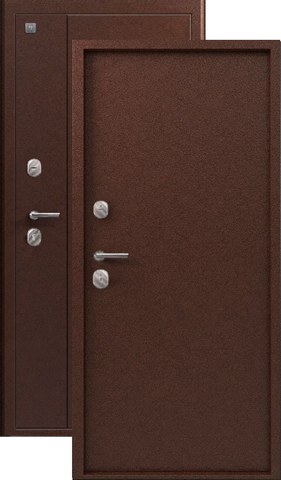 Теплая дверь входная Сезам V-01 (2025), 2 замка, 1 мм металл, (медь антик+медь антик)