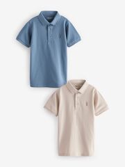 Поло для мальчика Next E29-779, 2 шт., Синий, Песочный