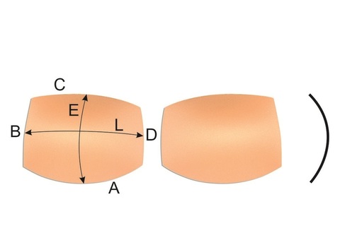 !Дефект!Чашка-вкладыш Бандо бежевая, 36 размер, Беларусь