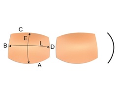 !Дефект!Чашка-вкладыш Бандо бежевая, 36 размер, Беларусь