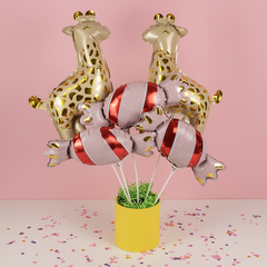 К Мини-фигура, Конфета, Розовый, 17''/43 см, 5 шт. (в упаковке)