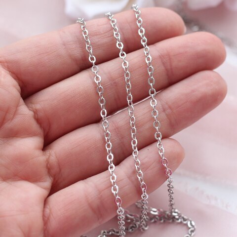 Цепочка 2,5*2,1 мм, родий, 17см , А037-1 (17см)