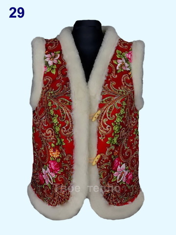 Жилет из платка утепленный SALE
