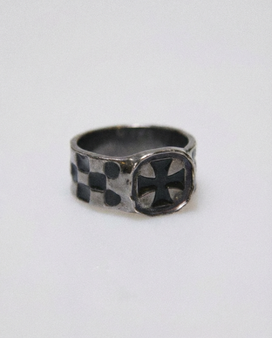 SYMPTOM Кольцо Order and Chaos Cross (рутений)