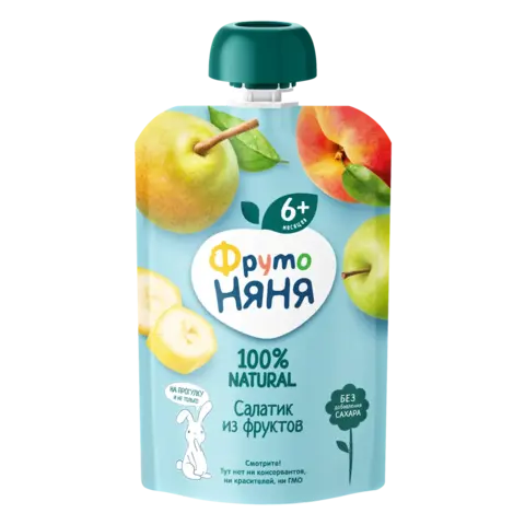 Пюре ФРУТО НЯНЯ фруктовый салат 90г