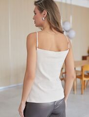 Супер-эластичный топ на регулируемых бретелях из плотного трикотажа риб 1*1  D43.230 (130446)