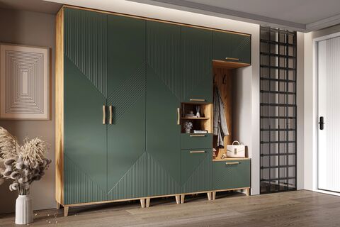 Прихожая Ирис Браш Мени Грин, Дуб Крафт