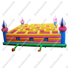 Надувной лабиринт "Магический" размер 6*6*4 м