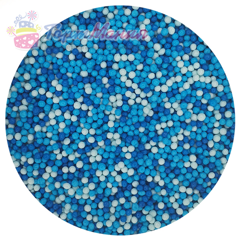 Посыпка кондитерская «Бисер» бело-голубая, 25 г