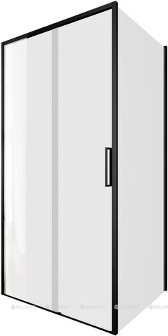 Aquanet AE65-100x100-BT AE65-100x100-BT Pleasure Evo ограждение (набор дверь + бок. стекло), черн.анод 1000х1000 мм (346123)