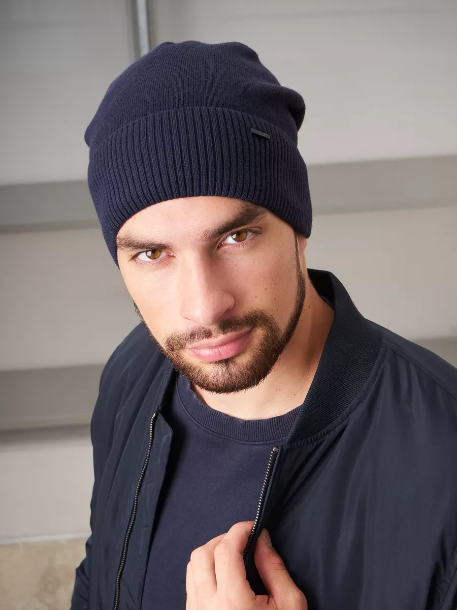 Шапка бини зимняя весенняя с флисом