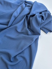 Вискоза с нейлоном, плательная ткань, Джинсовый синий