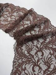 Эластичное кружево горький шоколад ширина 21 см