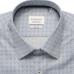 Сорочка мужская Eterna Slim Fit 1294-F171-12 с голубым принтом