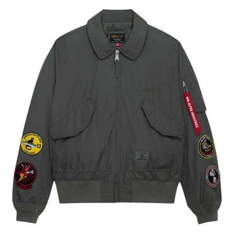 Бомбер Alpha Industries CWU 36/P Relaxed Patched Field Grey (Полевой Серый)