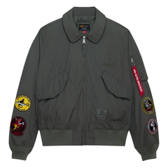 Бомбер Alpha Industries CWU 36/P Relaxed Patched Field Grey (Полевой Серый)