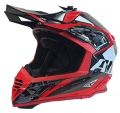 Мотошлем AiM RH855 Carbon Terrain, чёрный/красный
